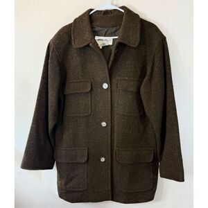 Vintage Eddie Bauer Outdoors Wool Blend Coat Women's Tall Medium